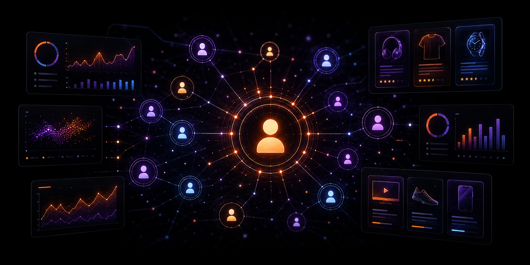 User network with recommendation and engagement analytics