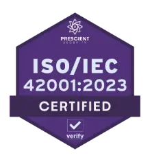 ISO/IEC 42001:2023 certified